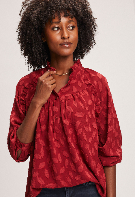 Bordeaux rood online blouse